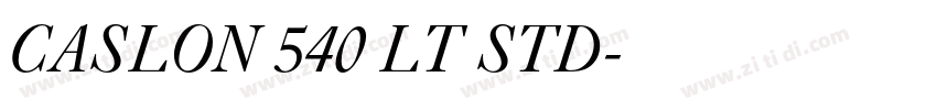 CASLON 540 LT STD字体转换